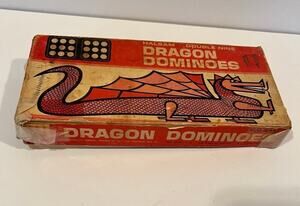 DRAGON DOMINOS, Vintage Halsam Double Nine.